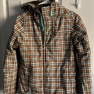 Burton Snowboard jacket-teal and brown sz S